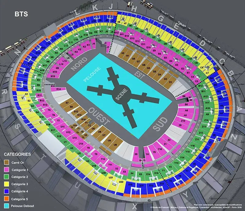 BTS 2026 - BTS WORLD TOUR ‘ARIRANG’ IN PARIS Vendredi 17 juillet 2026